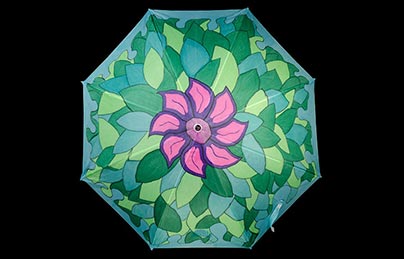 umbrella featuring flower petals